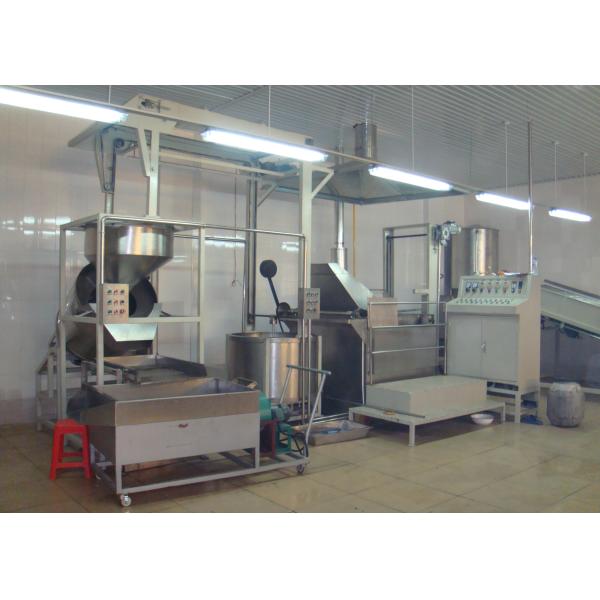 Industrial Salted Peanut Frying Machine , Roasted Salted Peanuts Processing Line