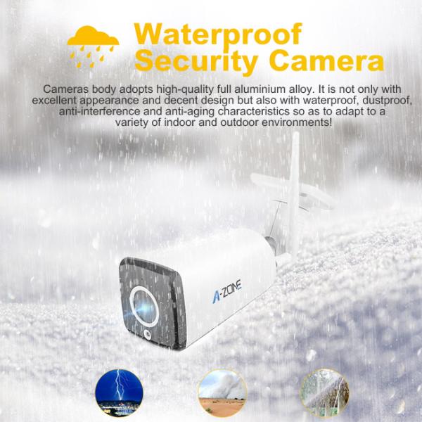 1080P Wireless Bullet Security Cameras P2P Build In IR CUT 2 Years Warranty