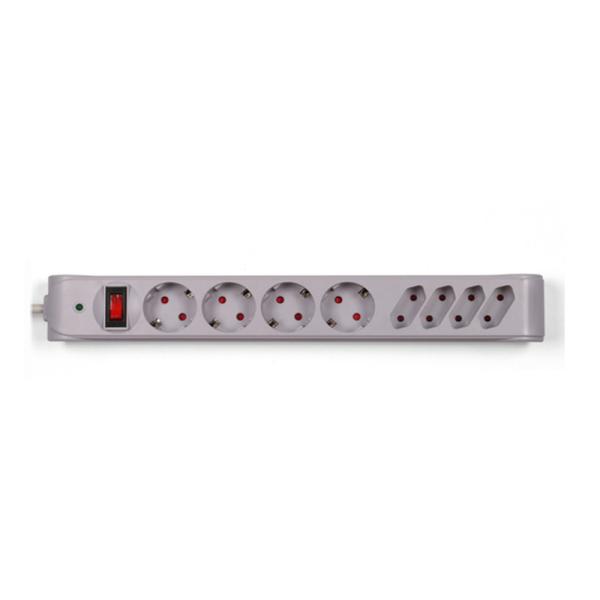 8 outlet Germany Type Extension Socket, With Surge Protector