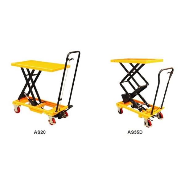 Small Manual Scissor Lift Table Cart Trolley Platform For Material Handling 980mm