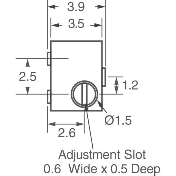 3224W-1-202E Trimmer Potentiometer 2K Ohm 0.25W 1/4W 12(Elec)Turns Potentiometers Resistors Res Cermet Trimmer