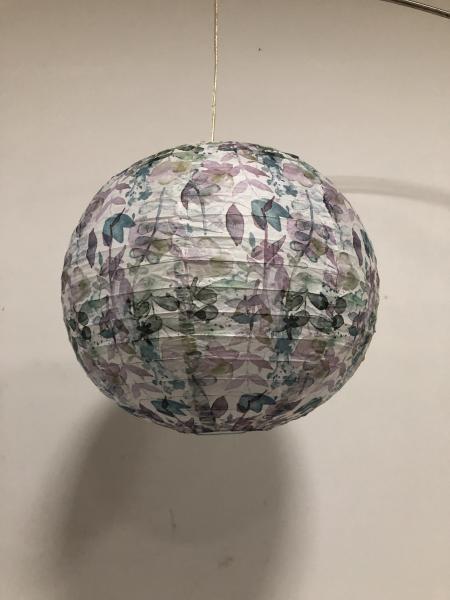 300mm ball shape Paper Kids Bedroom Lampshades With Flower Printed