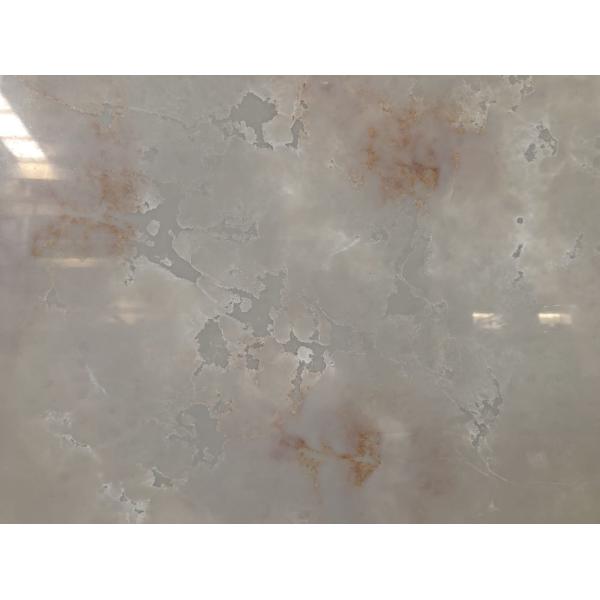 Hardness 6.5mohz Calacata Quartz Marble Surface Kitchen Countertop 15 Years Warranty
