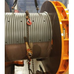 Spiral Slotted Two Rolls Wire Rope Winch Drum CE