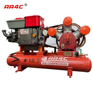 Quality AA4C Reciprocating Portable mining industry piston diesel air compressor outdoor air pump workshop air source AA-W1.8/5 for sale