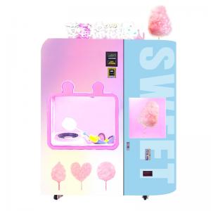 Quality Pink Electric Sugar Cotton Candy Vending Machine Snack Floss Candy Vending for sale