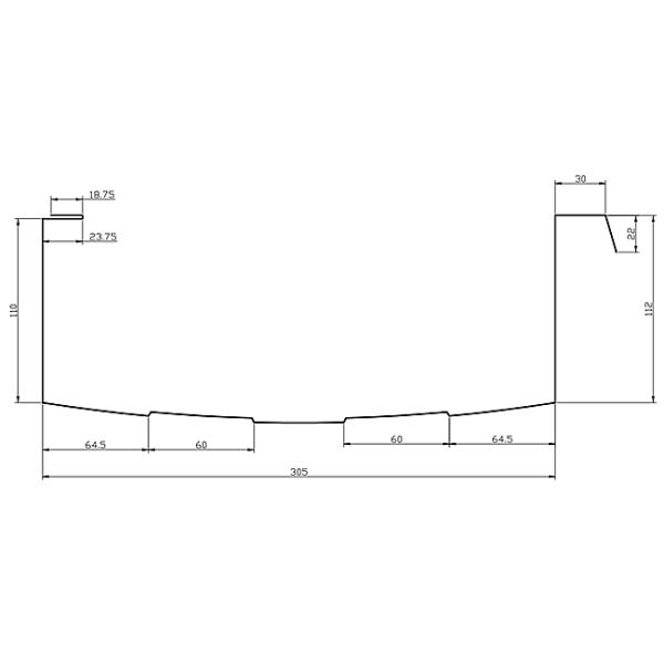 0.8-1.5mm Thickness Arch Sheet Roll Forming Machine YX914-610 With 4.0 KW Hydraulic Cutting