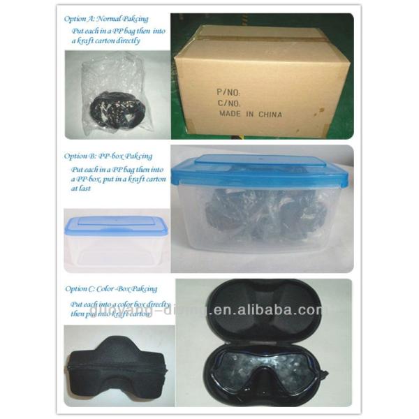 165mm Diving Scuba Face Mask Goggles For Adults Black Silicone PC Frame