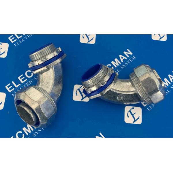 Zinc Die Cast 1 In. 90 Degree Liquid Tight Flex Watertight Connector