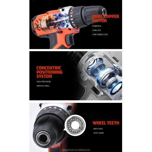 3000RPM 600Nm Electric Wrench Tool 20V 1/2" Cordless Electric Impact Wrench