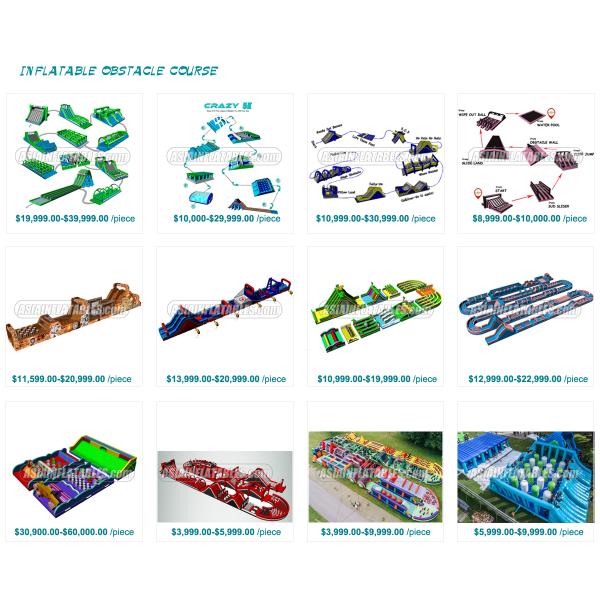 Custom Indoor Outdoor 5K Run Inflatable Obstacle Course For Kids