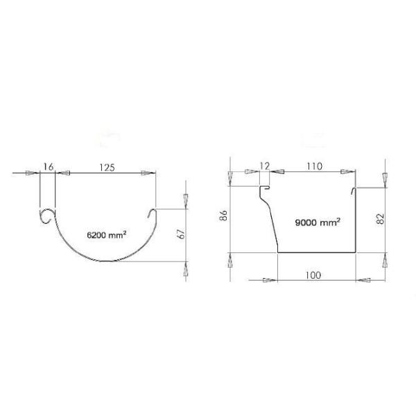 16 Stations K / Seamless Gutter Roll Forming Machine For Down Pipe / Downspout