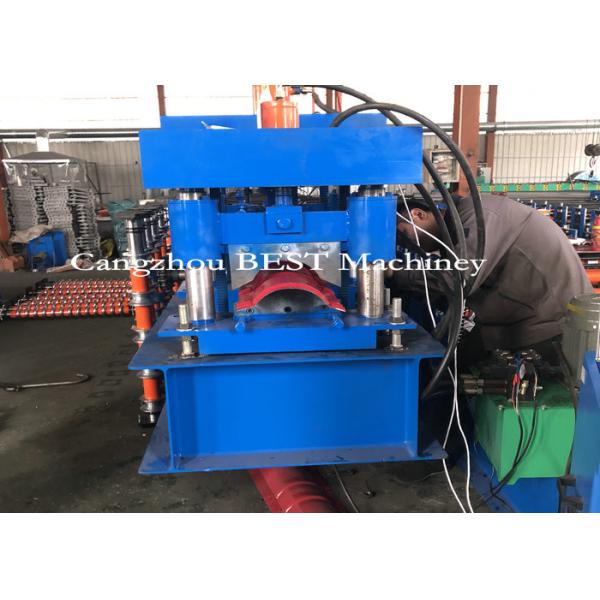 High Efficiency 255mm Ridge Cap Roll Forming Machine With Pressing For Tile