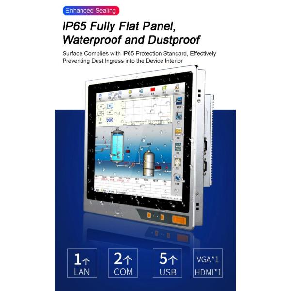24 inch Durable Aluminum Alloy Android Industrial Control Monitors 10 Point Capacitor All-In-One Panel Pc
