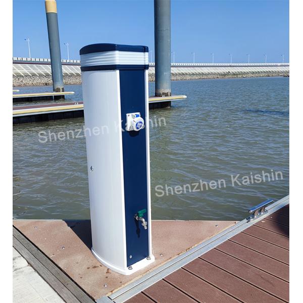 Electrical Power Pedestal Plastic Dock Power Pedestal Aluminum Marine Bollards Service Column Marina Power Pedestal