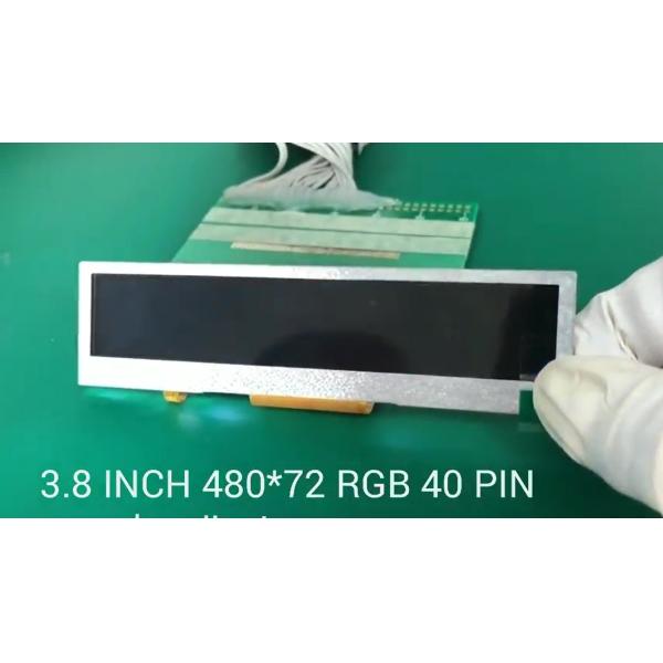3.8 inch Bar Type TFT LCD , 480X72 Resolution, 40 pins RGB interface, 300cd/m2,