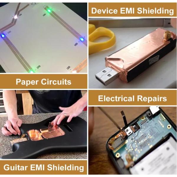 0.1mm Thickness Rf Cage Conductive Copper Foil Tape Pure