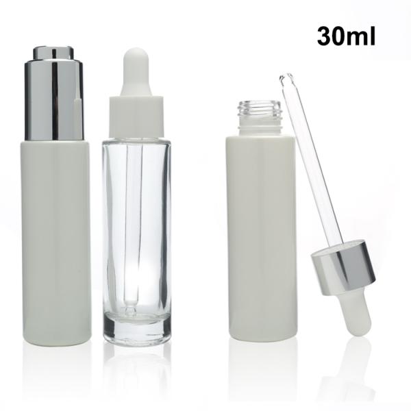 Customized Essential Oil Press Push Dropper Bottle Serum Package 30 Ml Glass Bottle Container