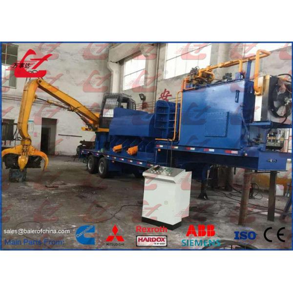 Portable Scrap Baler Logger Metal Baling Machine With Feeding Grab Automatic Control Customize Accepted