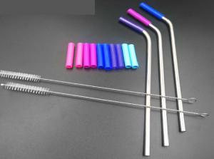 Quality Tooth Protection Flexible Silicone Tubing Food Grade Stainless Steel Straw Head Silicone Sleeve for sale