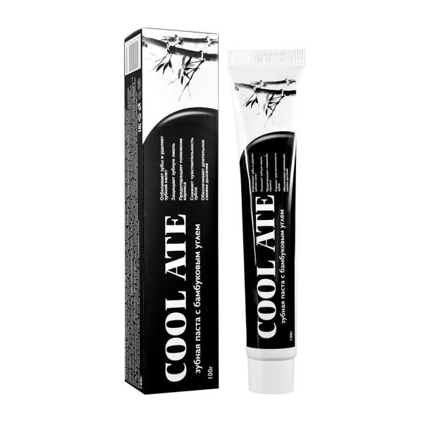 COOL ATE Toothpaste - Whitens Teeth and Freshens Breath with Bamboo Charcoal 100g Cleaning Formula for Oral Health