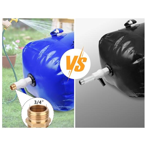 Water Bags comes with water hose pipe and 3/4 &#34;threaded connector