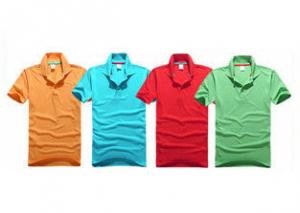 Quality Embroidery Cotton Polo Shirts Eco - Friendly Yarn Dyeing In A Variety Of Colors for sale