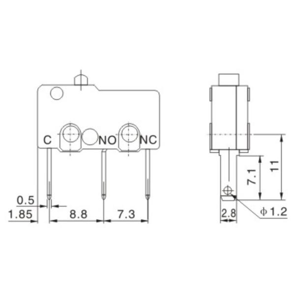 125V Snap Action Micro Momentary Switch TUV Approved For shared bicycles