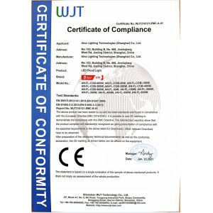 Aina Lighting Technologies (Shanghai) Co., Ltd Certifications