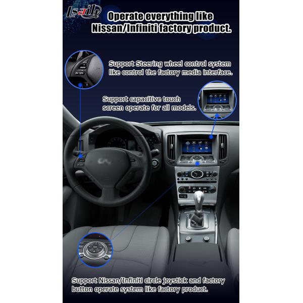 GPS Navigation NISSAN Multimedia Interface Android Carplay 1.8G For Infiniti G37 G25 Navihome