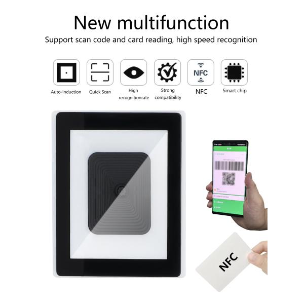 Supermarket NFC Barcode Reader RS232 RS485 Access Control QR Code Reader