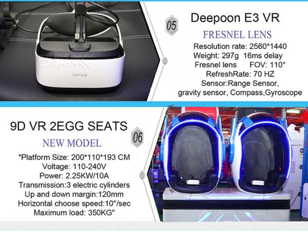 360 ° rotating 9D VR Platform With 1 Seat Virtual Reality Experience Game Machine