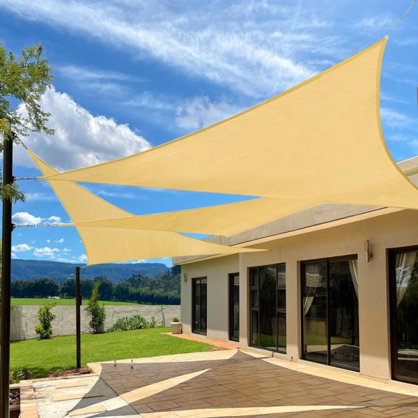 customized size Hdpe shade sail Waterproof Textil Sun Shade Sail Outdoor Pole Fabric Canopy Cloth nets