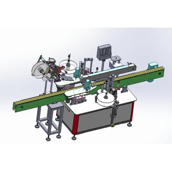 Square Wine Bottle Conveyor Front Back Labeler Machine For Sauce Jar