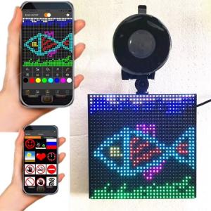 China P4 RGB 5''x 5'' Full color wireless blue tooth App control Emoji smiley Emotion faces LED car display on sale