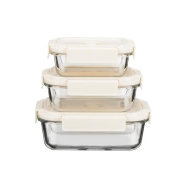 370ml 640ml 1505ml Vacuum Glass Food Container -40℃ to 560℃