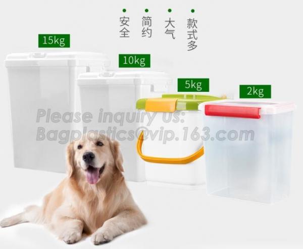 pet food container, pet food storage container ,dog food container, storage container with sealed lid, cat food dog food