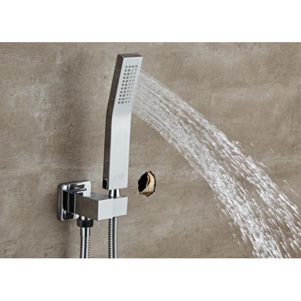 Electroplate Matte Silver Concealed Bath Shower Mixer Tap