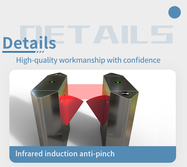Office Building Turnstiles Access Control , IP66 Safety Flap Barrier Access Control System