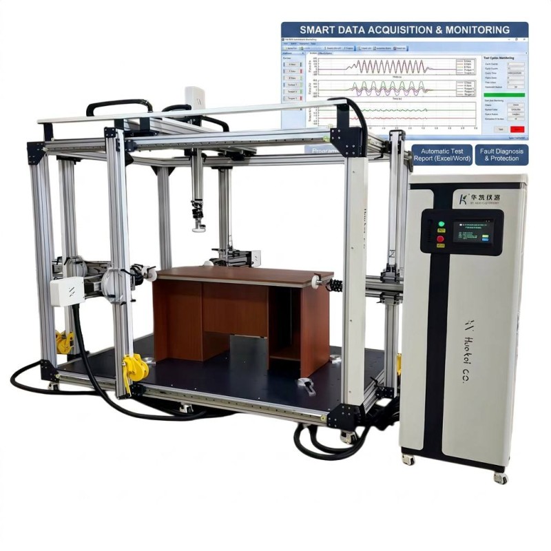 Office Desk Fatigue Testing Machine Horizontal Vertical Load Furniture Durability Tester