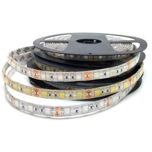 Quality 5 Meter Rape Flexible LED Strip Light DC12V Warm White Yellow 60leds for sale