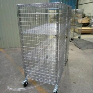 Quality 40&quot; X 18&quot; X 72&quot; Wire Utility Cart, Logistics Laundry Wire Roll Cage Container for sale