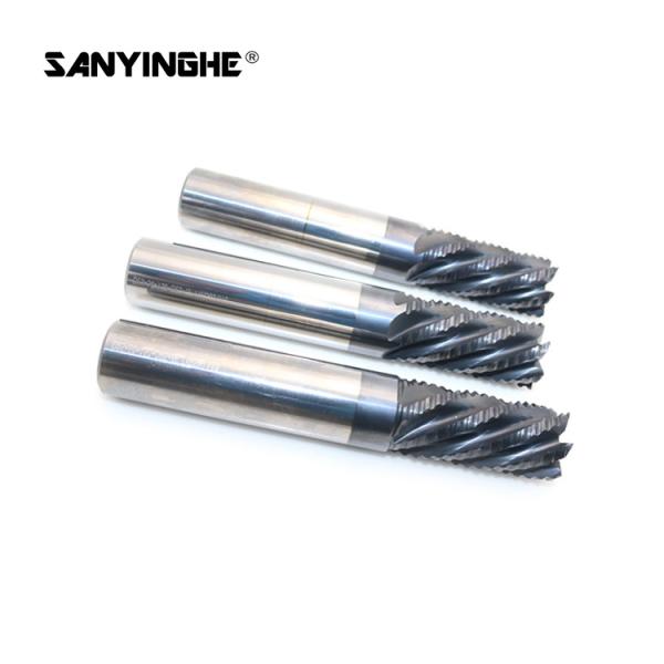 HRC58 CNC Carbide Roughing End Mills Threaded 2 3 4 Flute Square Cnc Milling Cutter