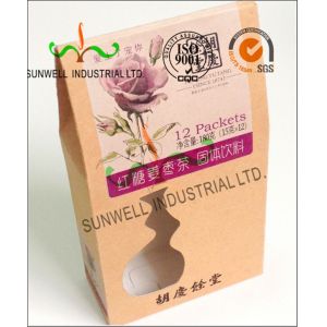 PVC Windows Cardboard Food Packaging Boxes , Self Closing Cardboard Takeaway