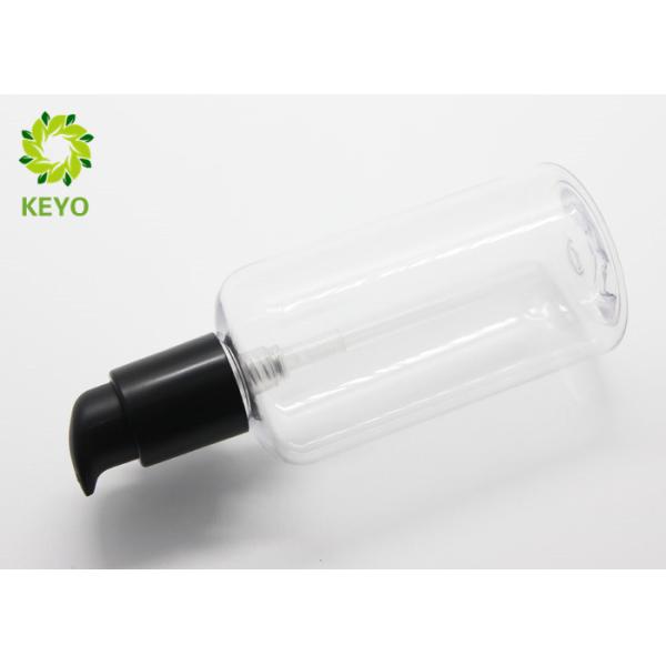 200ml Cylindrical Shampoo Dispenser Bottles , Transparent PET Empty Shampoo Pump Bottles