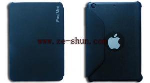 Quality Apple Mobile Phone PU Fashion Custom Cell Phone Covers For Ipad Mini Flip Type Black for sale