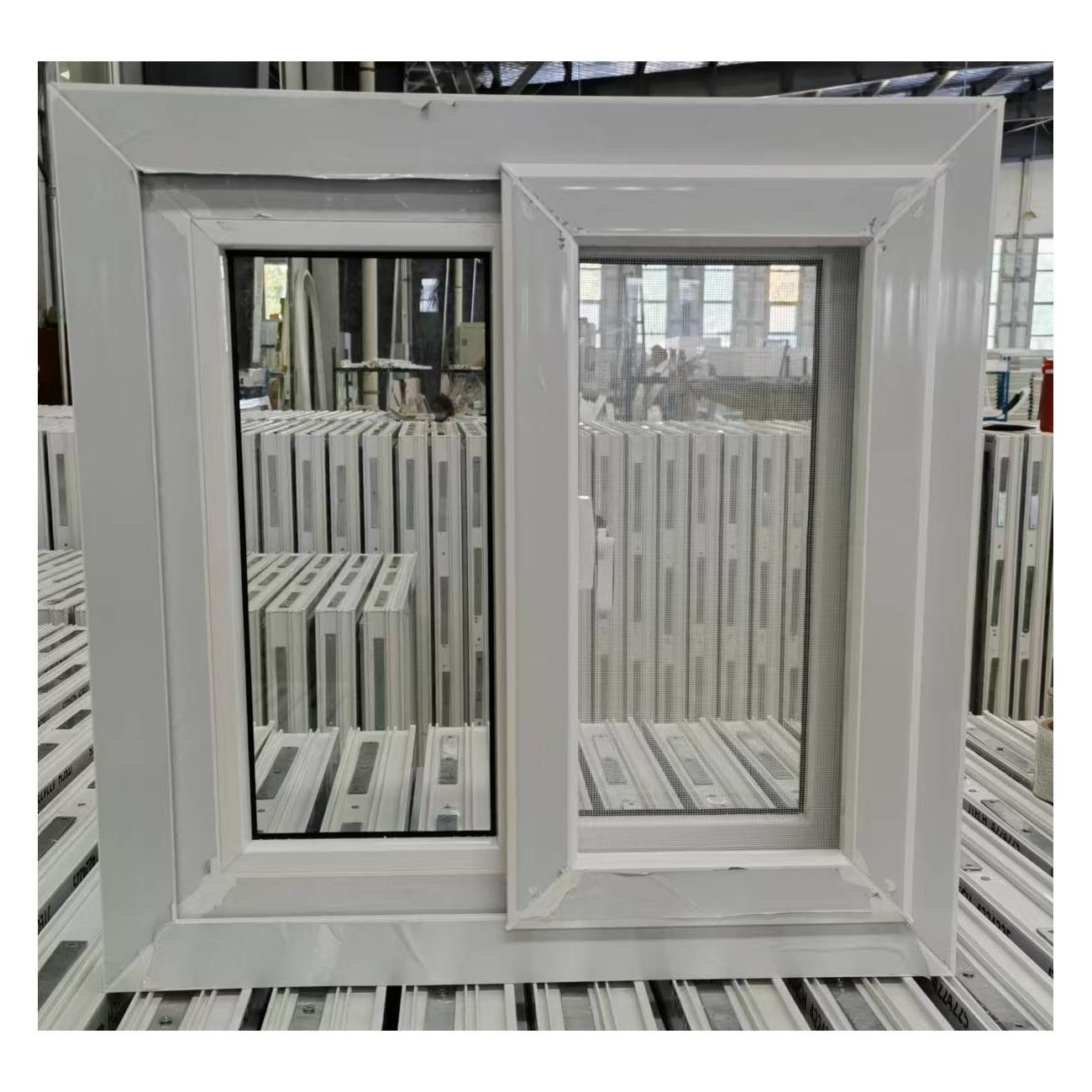 FiberGlass Screen PVC Sliding Window Design For Home Double Glazed Windows
