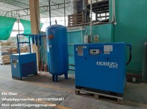 Quality Oil Less Permanent Magnet Frequency 55KW 75kw Screw Air Compressor for sale