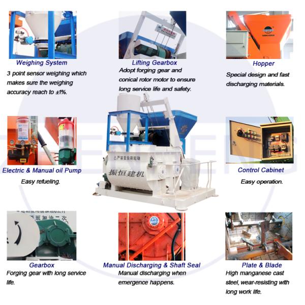 Multipurpose ISO/CE Approved Twin Shaft JS1000 Cement Mixing Machine