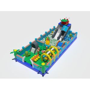 Quality Customized Inflatable Slide Jumping Castle With Big Ocean Balls Pool for sale